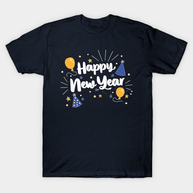 Happy New Year Party T-Shirt by letnothingstopyou